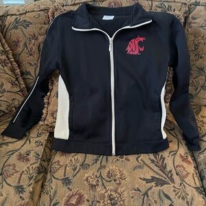 Washington state cougars, zip up jacket with collar and pockets